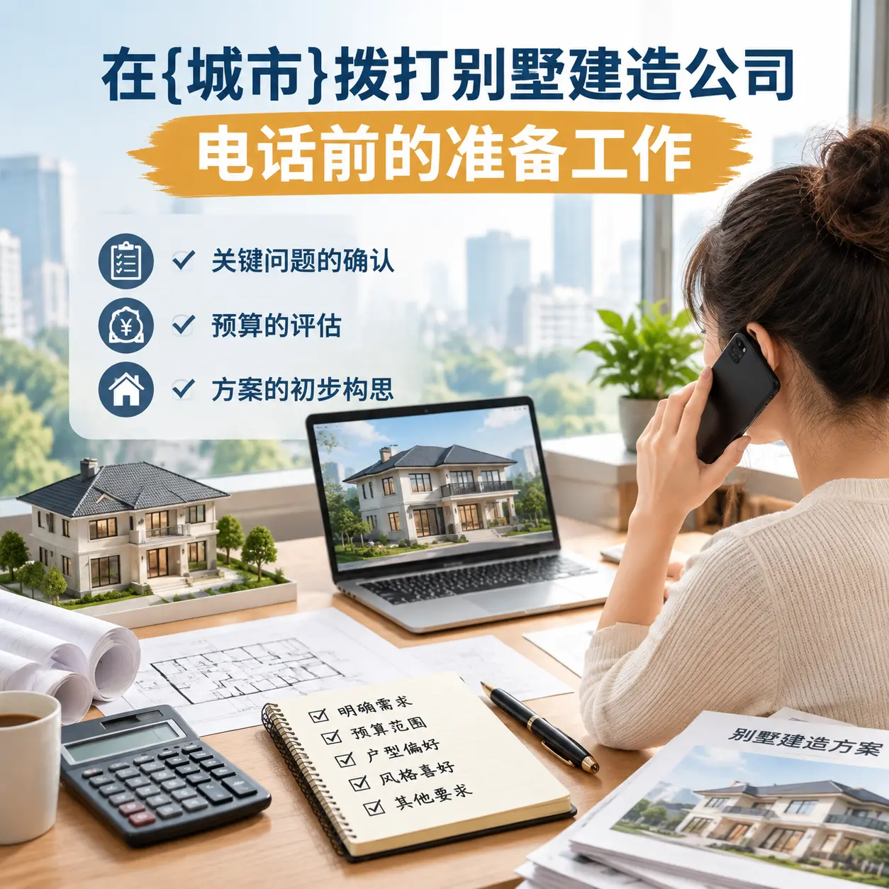 在道真拨打别墅建造公司电话前的准备工作