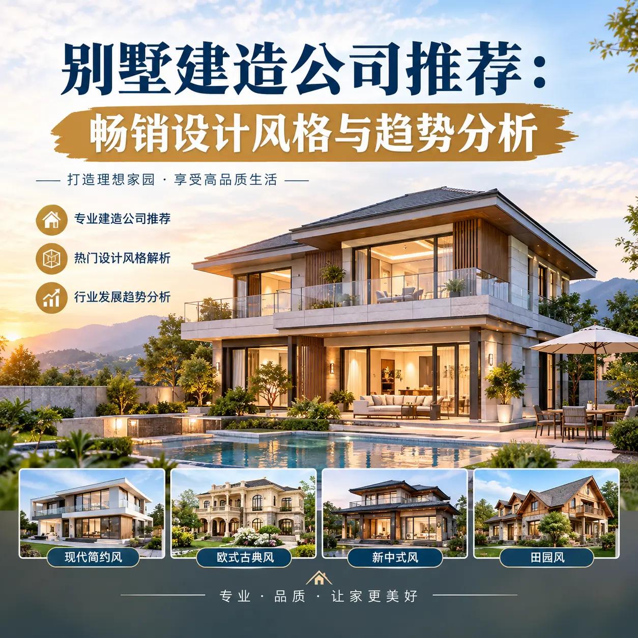 别墅建造公司推荐： 道真 畅销设计风格与趋势分析