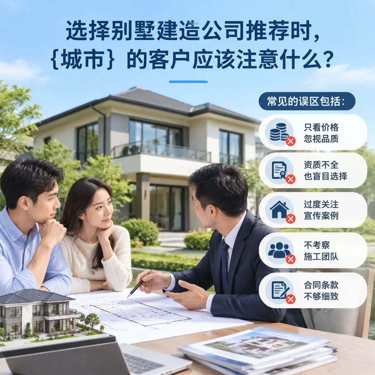 选择别墅建造公司推荐时，道真 的客户应该注意什么？