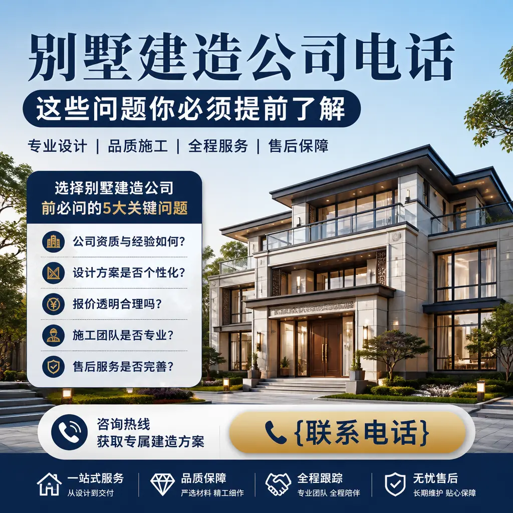 道真别墅建造公司电话，这些问题你必须提前了解
