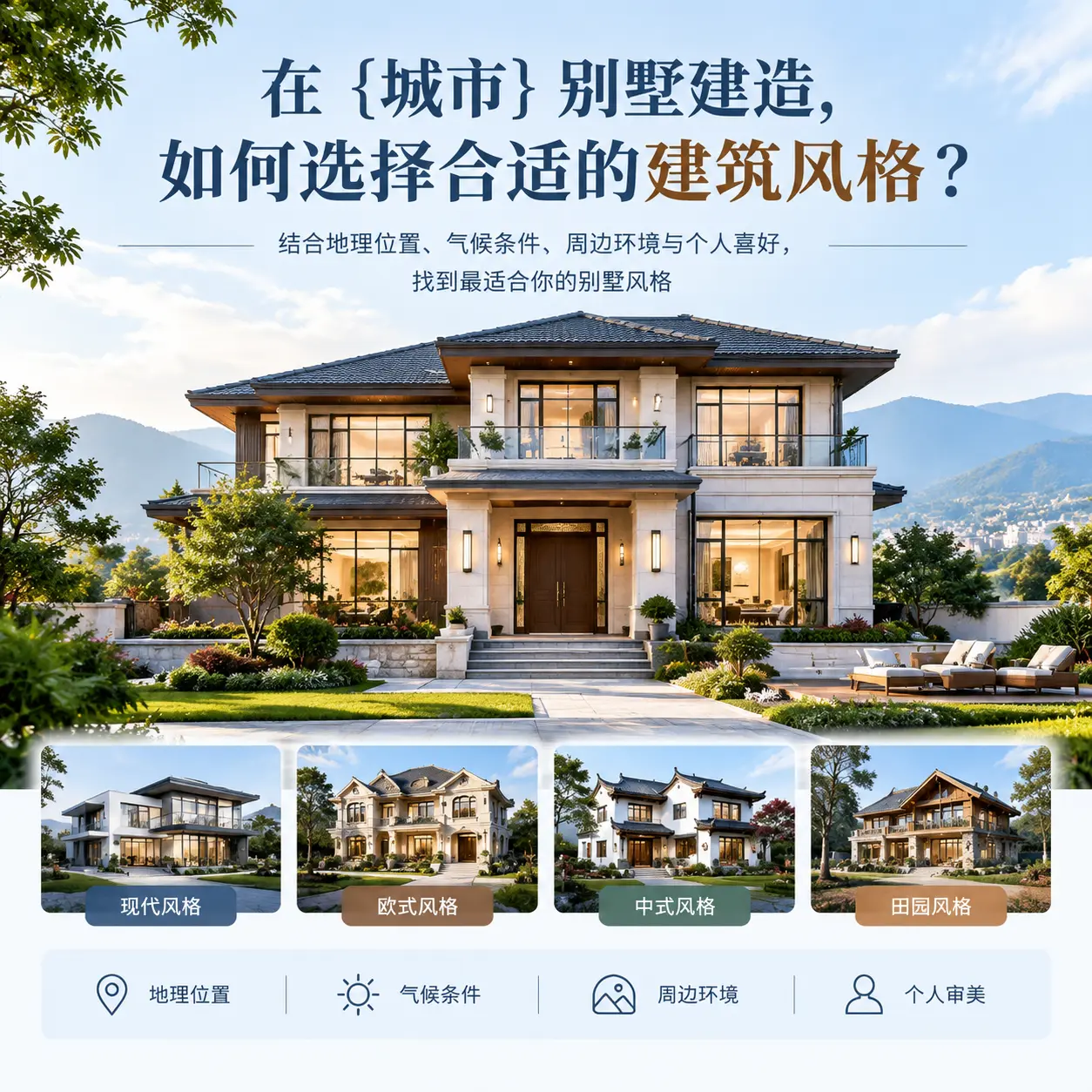 在 道真 别墅建造，如何选择合适的建筑风格？